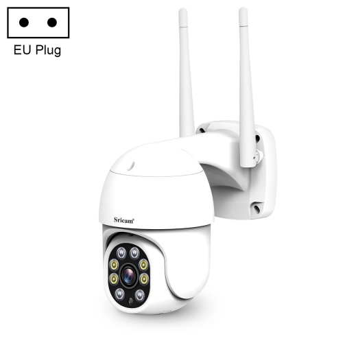 Sricam SP028 1080P HD Outdoor PTZ Camera, Support Two Way Audio / Motion Detection / Humanoid Detection / Color Night Vision / TF Card, EU Plug