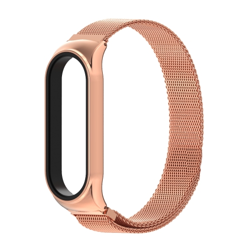 

Mijobs Milan CS Metal Magnetic Watch Band for Xiaomi Mi Band 3 & 4 & 5 & 6, Host not Include(Rose Gold)