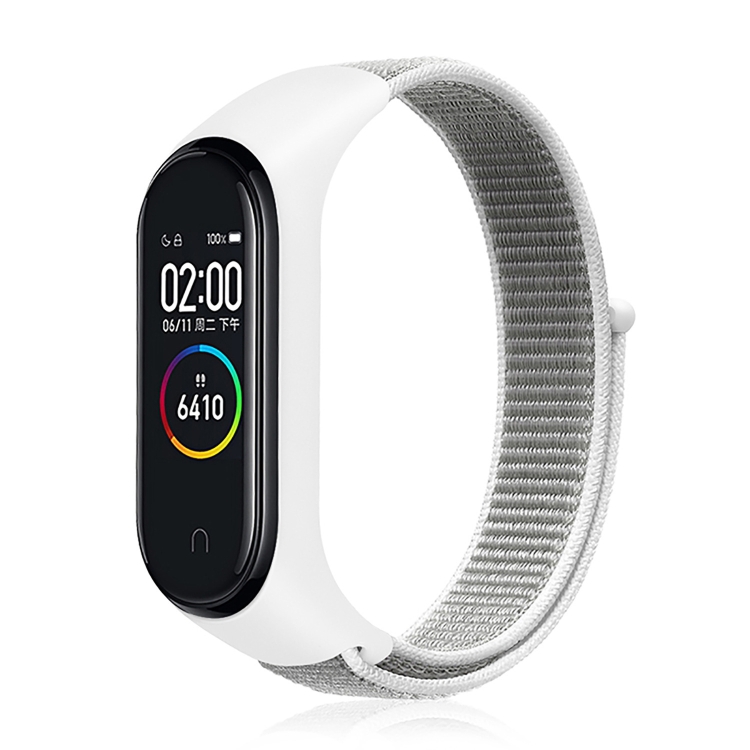 

Smart Watch Nylon Woven Watch Band for Xiaomi Mi Band 3 / 4(White)