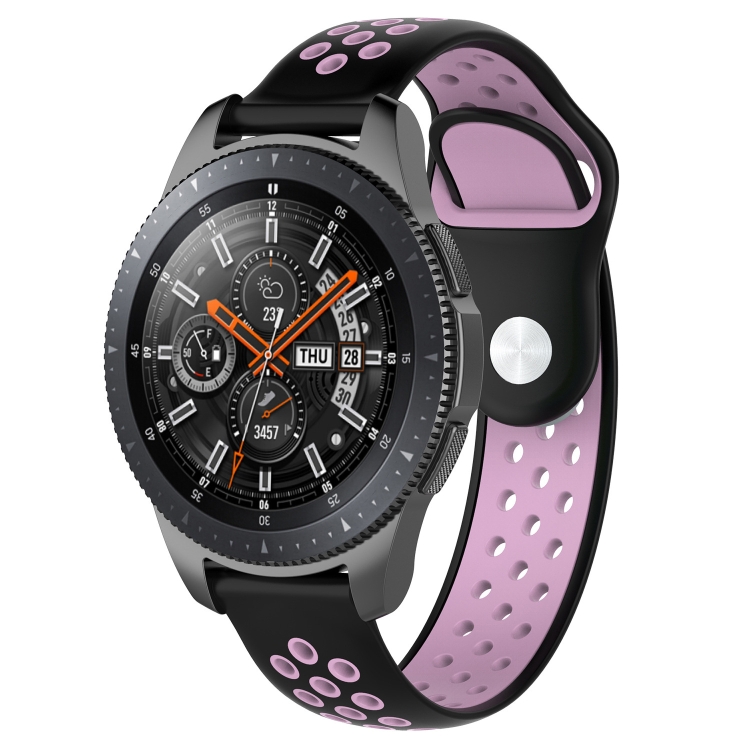 

Double Color Watch Band for Galaxy Watch 46mm(Black Pink)