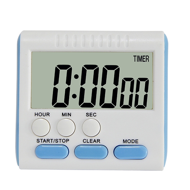 

Kitchen Timer 24 Hours Digital Alarm Clock LCD Screen Magnetic Backing for Cooking Baking(Blue)