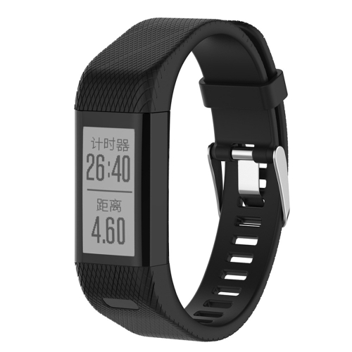 

Smart Watch Silicone Watch Band for Garmin Vivosmart HR+(Black)