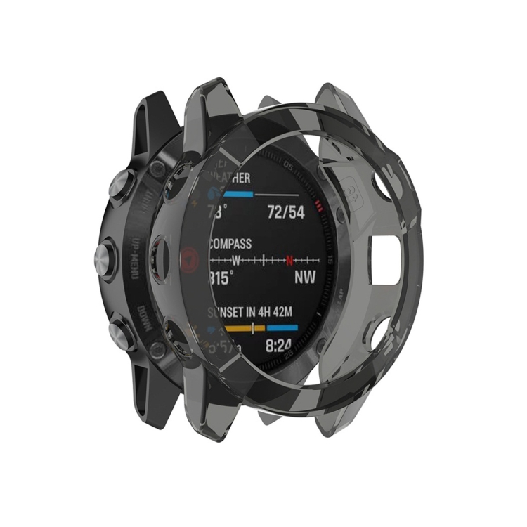 

For Garmin Fenix 6 TPU Half Coverage Smart Watch Protevtice Case(Black)