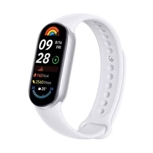 

Original Xiaomi Smart Band 9 1.62 inch AMOLED Screen 5ATM Waterproof Smart Watch, Support Blood Oxygen / Heart Rate Monitor (Silver)