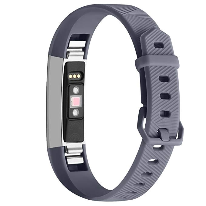 Dải đồng hồ silicon màu rắn cho Fitbit Alta HR (màu xám)