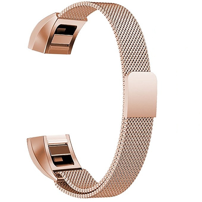 Fitbit Watches Rose Gold Fitbit Alta Hr Strap Stainless Steel