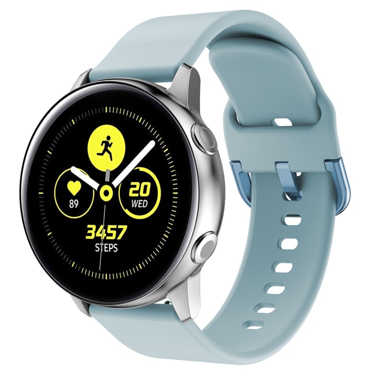 

Smart Watch Electroplated Buckle Watch Band for Galaxy Watch Active(Baby Blue)