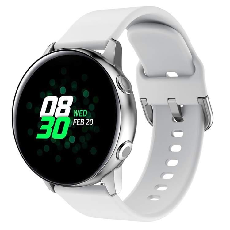 Smart Watch Band de relojes electrochados para Galaxy Watch Active (blanco)