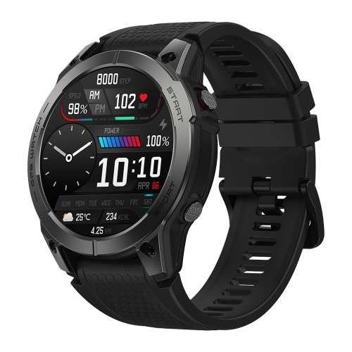Zeblaze Stratos 3 1.43 inch AMOLED Screen IP68 Waterproof Smart Watch, Support Bluetooth Call / GPS (Black) 2 4ghz 4wd remote control stunt car 2 control mode double sided 360° rotating vehicles with spray music light