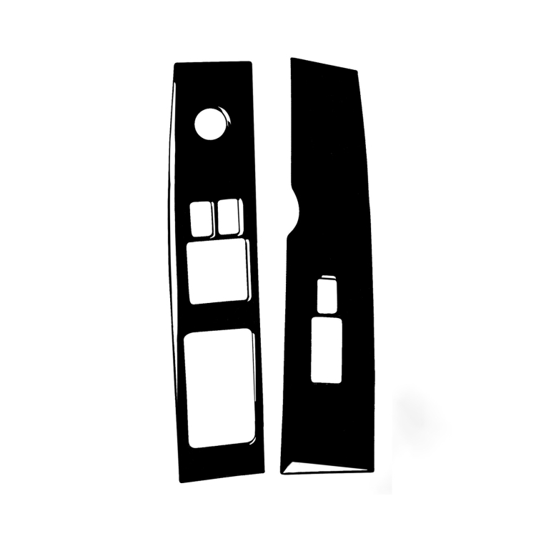 

For Nissan 350Z 2003-2005 2pcs Car Window Lift Decorative Sticker, Left Drive