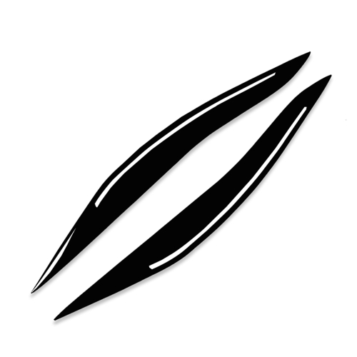 

For BMW 5 Series F10 2014-2016 Car Lamp Eyebrow Decorative Sticker,Left and Right Drive Universal