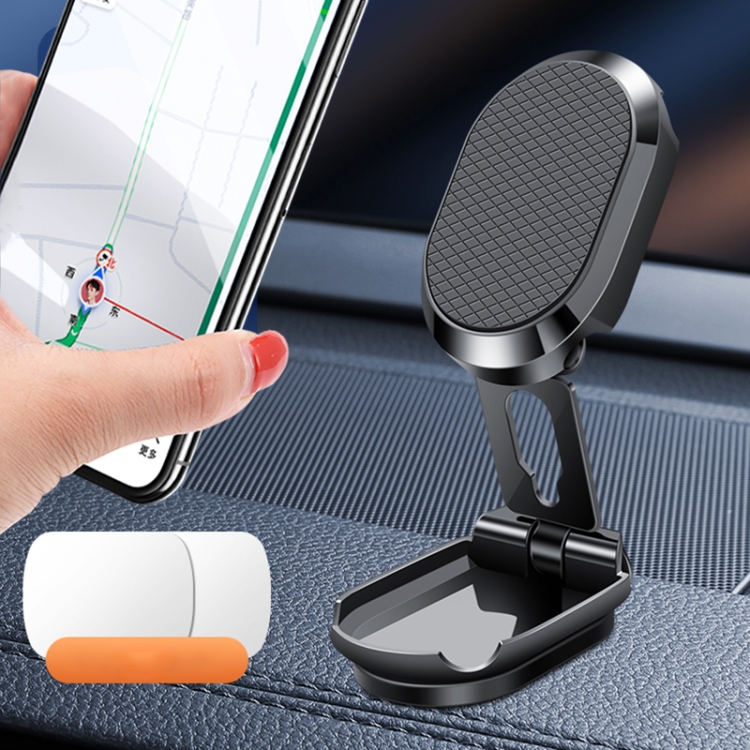 

F2 Car Folding Bracket Magnetic Navigation Non-slip Silicone Bracket (Black)