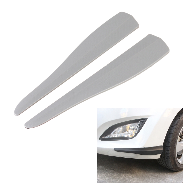 

1 Pair Car Carbon Fiber Silicone Bumper Strip, Style: Short (Grey)