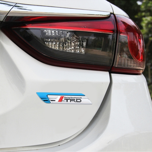 

1 Pair Car Racing Development TRD Personalized Aluminum Alloy Decorative Stickers, Size: 11.5 x 2.5 x 0.5cm (Blue)