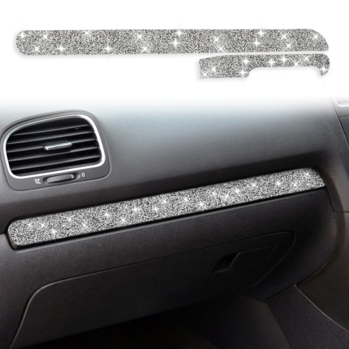 

Car Central Control Diamond Decoration Cover Sticker for Volkswagen Golf 6 2008-2012, Right-hand Drive