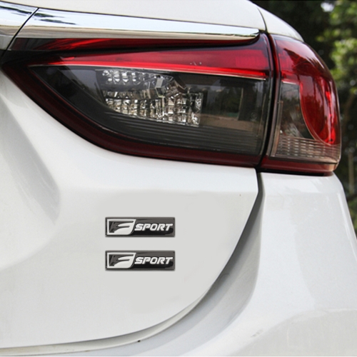 

2pcs Car Type C F-SPORT Aluminum Alloy Personalized Decorative Stickers, Size:5.5x1.5x0.4cm