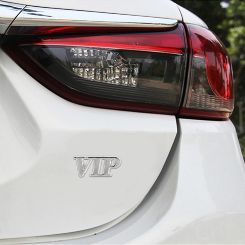 

Car One-Piece VIP Metal Personalized Decorative Stickers, Size: 5.5x2.5x0.5cm (Silver)