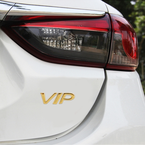 

Car Split VIP Metal Personalized Decorative Stickers, Size: 7.5 x 3 x 0.5cm (Gold)