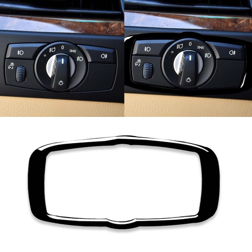 

Car Headlight Switch Frame Decorative Sticker for BMW 2008-2013 X5 E70 / X6 E71 / 5 Series E60 2008-2010, Left and Right Drive Universal(Black)