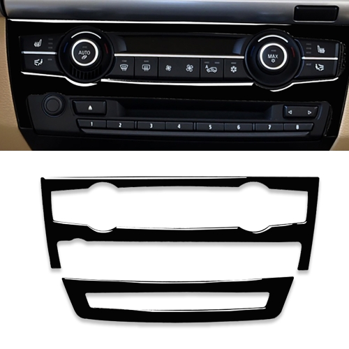 

Car Air Conditioner Decorative Sticker Set for BMW E70 X5 2008-2013 / E71 X6 2009-2014, Left and Right Drive Universal(Black)