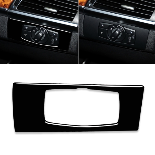 

Car Right Drive Headlight Switch Panel Decorative Sticker for BMW E70 X5 / E71 X6 2008-2013(Black)
