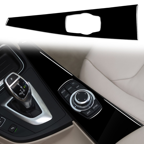 

Car Left Drive Multimedia Panel Decorative Sticker for BMW Series 3 F30 2013-2018 / Series 3GT F34 2014-2018 / Series 4 F33 F34 F36 2014-2018(Black)