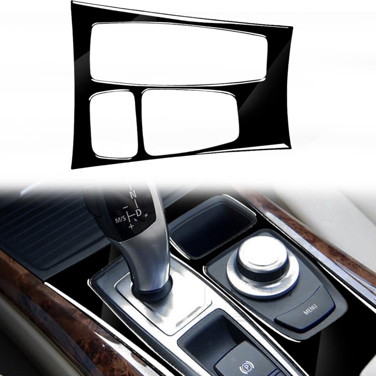 

Car Right Drive Gear Panel Decorative Sticker for BMW X5 E70 2008-2013 / X6 E71 2009-2014(Black)