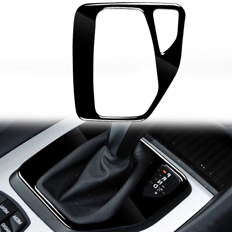 

Car Right Drive Gear Panel Decorative Sticker for BMW X1 E84 2011-2015(Black)