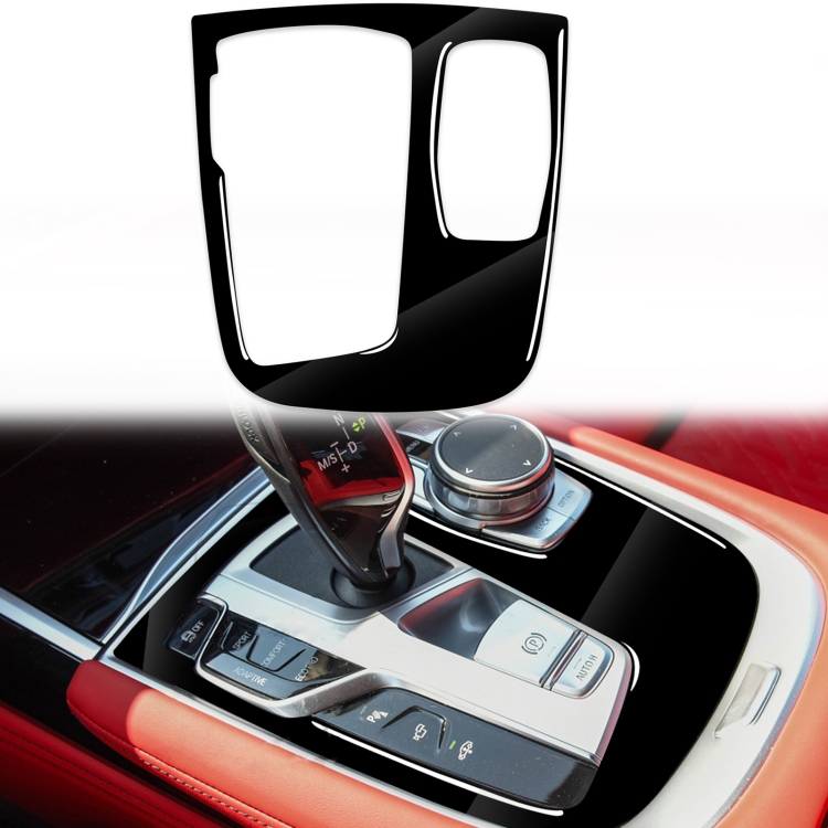 

Car Left Drive Gear Panel Decorative Sticker for BMW Series 7 G11 G12 2016-(Black)