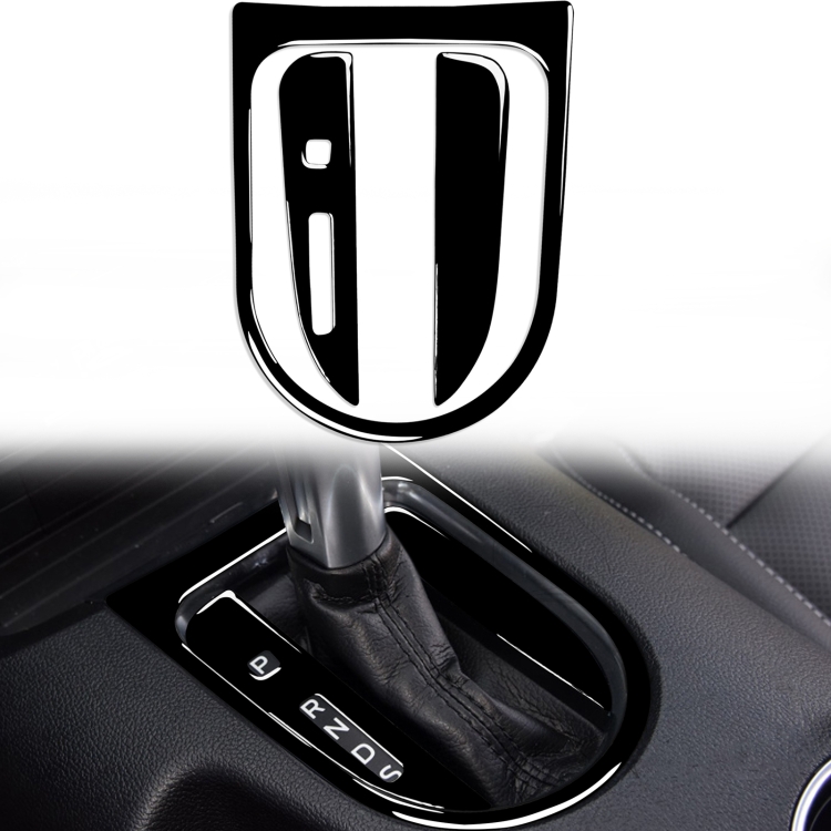 

For Ford Mustang 2015-2020 Car Left Drive Gear Panel Frame Decorative Sticker Set(Black)