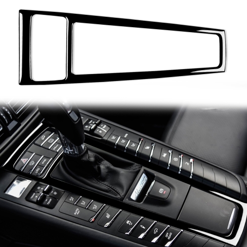 

For Porsche Macan 2014-2021 Car Gear Panel Decorative Sticker, Left and Right Drive Universal (Black)