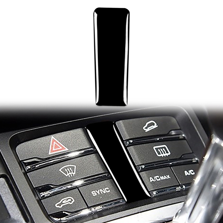 

For Porsche Macan 2014-2021 Car Gear Button Decorative Sticker, Left and Right Drive Universal (Black)