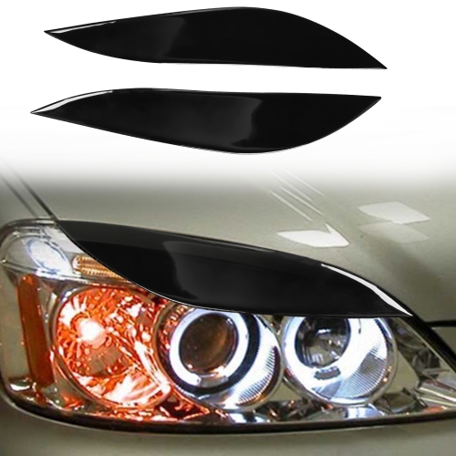 

Pair Car Lamp Eyebrow Soft Decorative Sticker for Honda Civic 2001-2003 (Black)
