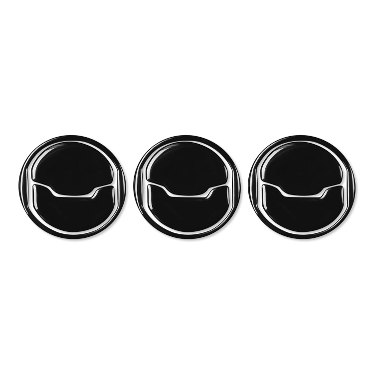 

For Ford Mustang 2015-2020 9 in 1 Car Air Outlet Decorative Sticker, Left and Right Drive Universal (Black)