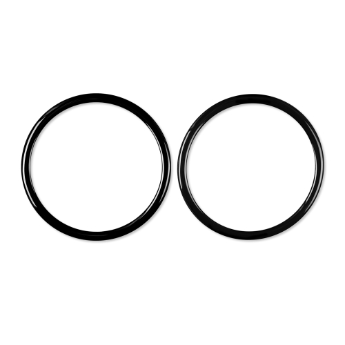 

For Ford Mustang 2015-2020 Car Horn Ring Decorative Sticker, Left and Right Drive Universal(Black)