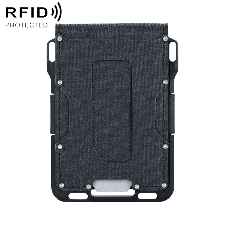 

Outdoor Multi-function RFID Aluminum Alloy Ultra-thousand Black Tool Card Case (Black)