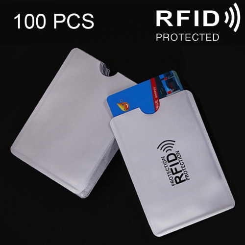 Custodia protettiva per carta di alluminio da 100 pezzi Custodia protettiva  per carte RFID con blocco
