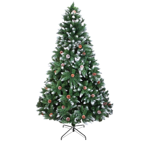 

[UK Warehouse] 7FT 1350 Branch Flocking Spray White Pine Cone Christmas Tree