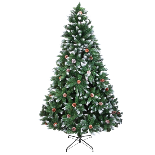 

[UK Warehouse] 6FT 920 Branch Flocking Spray White Pine Cone Christmas Tree