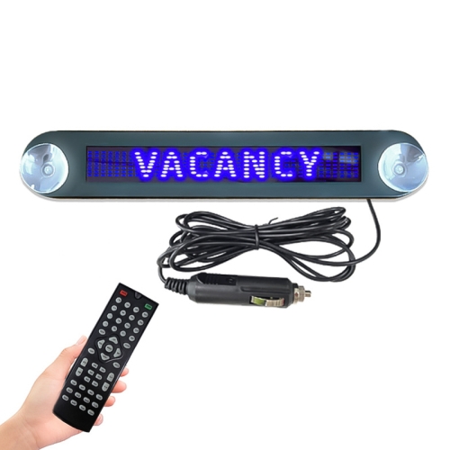 

DC 12V Car LED Programmable Showcase Message Sign Scrolling Display Lighting Board with Remote Control(Blue Light)