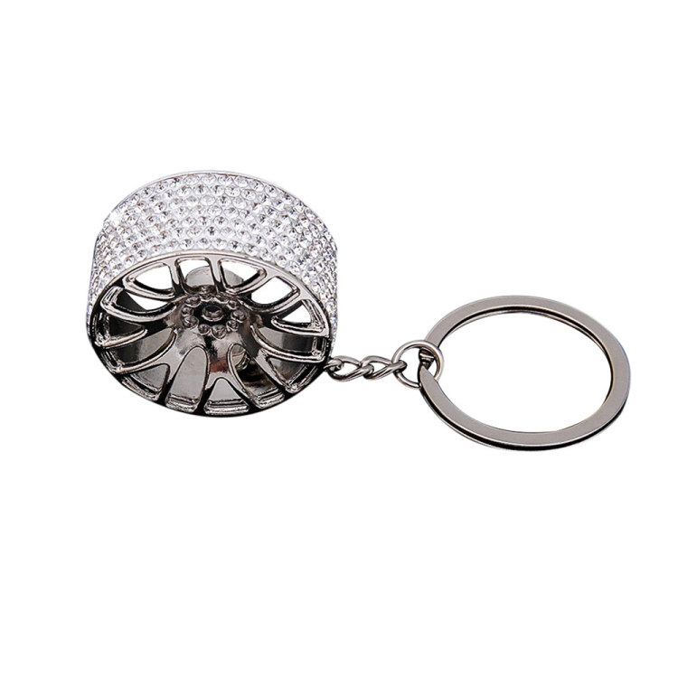 

Portable Car Diamond Key Chain Key Rings(White)