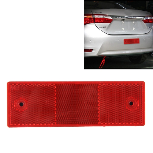 10 PCS Auto Heckstoßstange Warnung Kunststoff Reflektor und Schild (rot)