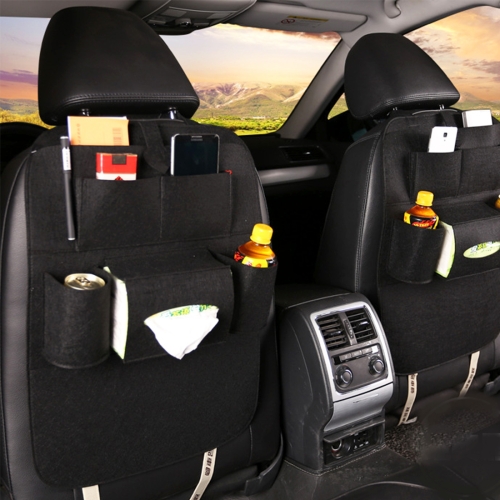 

KANEED Auto Car Backseat Organizer Multi-Pocket Travel Storage Bag for Sunglass Phone Tissue Beverage Drink Can(Black)