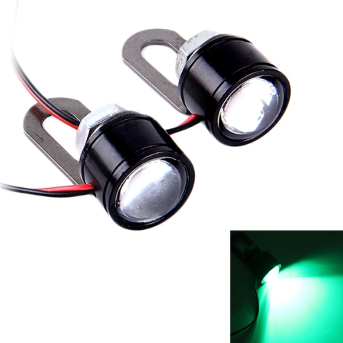 2 PCS 12V 3W Luce stroboscopica a LED con luce verde Eagle Eyes per moto ，  Lunghezza