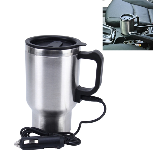 Tasse intelligente électrique en acier inoxydable 12V Bouilloire électrique  de voiture Tasse chauffante Tasse à café de voiture avec chargeur