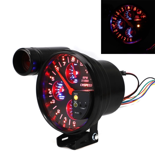 

5 inch 12V Universal Car Modified Instrument Panel LCD Display Oil Press Gauge Tachometer Water / Oil Temperature Gauge