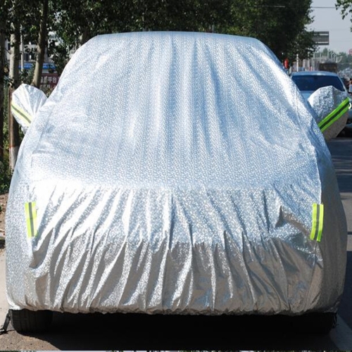 Aluminiumfolie PEVA Watte Anti-Staub Wasserdicht Sonnenfest Anti-Gefroren  Anti-Kratzer Wärmeableitung SUV-Autoabdeckung mit Warnstreifen