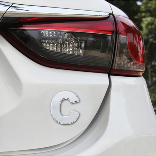 

Car Vehicle Badge Emblem 3D English Letter C Self-adhesive Sticker Decal, Size: 4.5*4.5*0.5cm