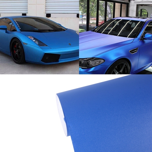 7.5m * 0.5m Grind Arenaceous Auto Car Sticker Pearl Frosted Flashing Body  Changing Color Film for Car Modification and Decoration(Blue)