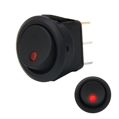 

20 Amp 12 Volt Triple Plugs LED ON OFF Rocker Power Switch (Red Light)